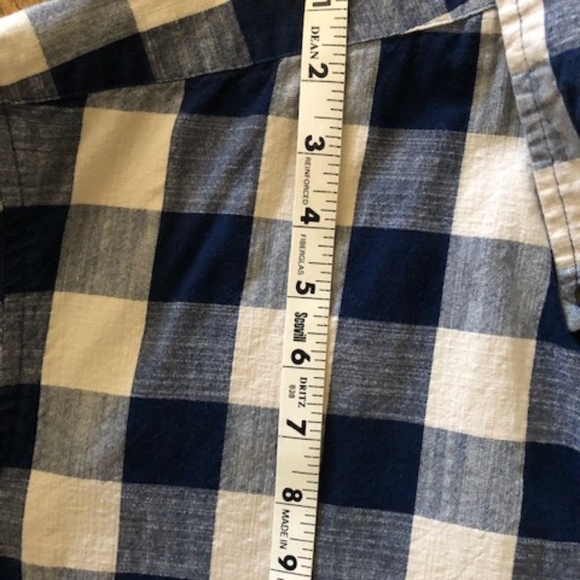 Men's Vintage St John's Bay Blue & Cream Checked Shirt XXL - Picture 9 of 13